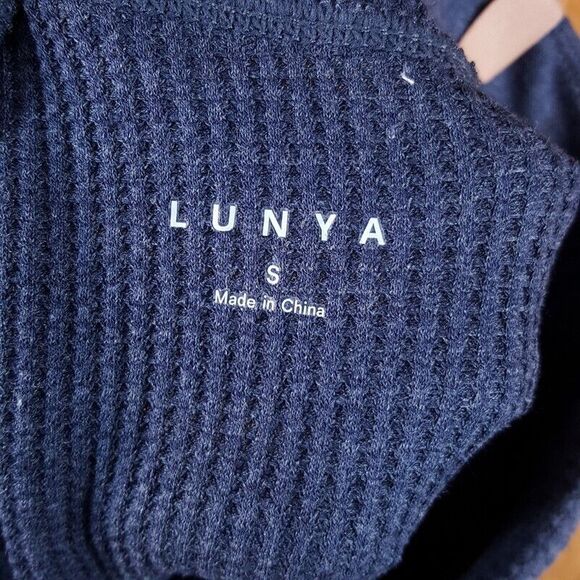 LUNYA Womens Pants Small Blue Pull On RESTORE Thermal High Rise Leggings Lounge - Picture 8 of 10